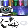 thumbnail image 4 of LED Aquarium Air Stones Fish Tank Bubbler Light Air Stone Diffuser Decor Lamp with Sucker Colorful Backgound Lighting (2.2inch Light Disk(No Remote)), 4 of 7