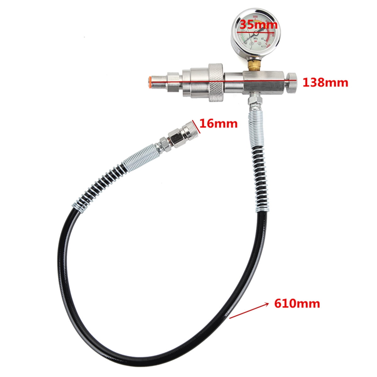 CGA347 Paintball PCP SCBA Fill Station Charging Adapter 24'' Microbore Hose  s 