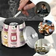 thumbnail image 4 of Yayeee Ashtray with Lid for Cigarette Smokeless Stainless Steel Home Ash Holder, Watercolor Jar, 4 of 7