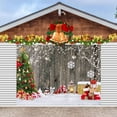 thumbnail image 5 of Kezqiaxn Outdoor Christmas Decorations, 200x150cm Christmas Garage Door Cover, Merry Christmas Backdrops for Photography Rustic Barn Snowflakes Christmas Garage Banner Hanging Cloth, 5 of 7