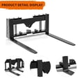 thumbnail image 2 of DWVO 45" 2500lbs Skid Steer Pallet Fork Quick Attach Spear Sleeves with Receiver Hitch, 2 of 8
