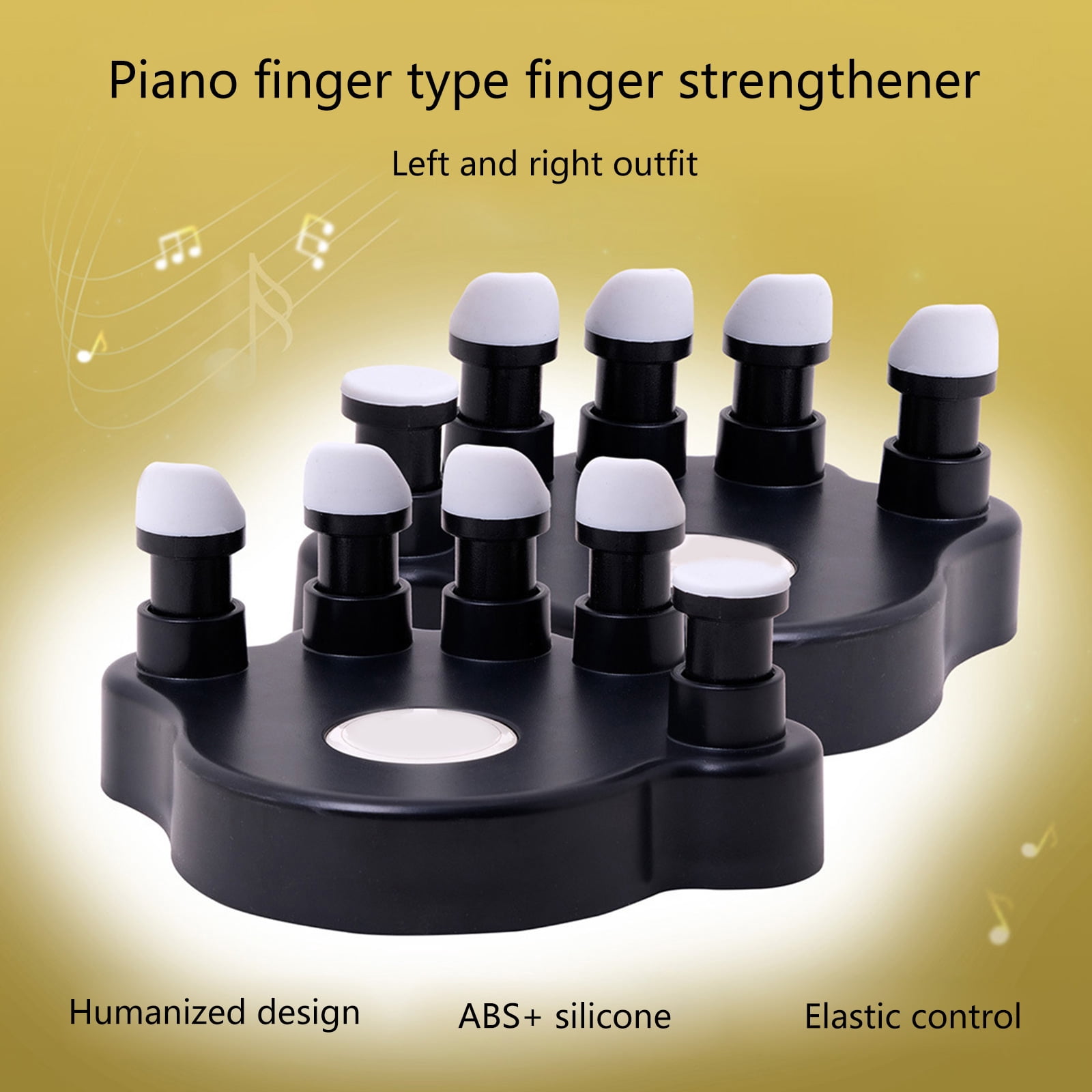 FEAMOS 2Pcs Piano Finger Exerciser Comfortable Hand Grip Power Trainer Finger Pressing Correction Tool for Guitar Piano