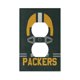 thumbnail image 1 of Panel de interruptores de pared con marco romano de cuero simple para interruptores de luces Packers Switching Panel de interruptores de luz simple, doble o con tirador, 1 of 8