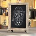 thumbnail image 3 of Magnetic Chalkboard, Weathered Brown Wood Frame, Metal Scrolled Legs, 3 of 4