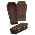thumbnail image 1 of Vampire Dracula Coffin Jewelry Box Rest In Peace Casket Trinket Box Figurine 8"L, 1 of 6