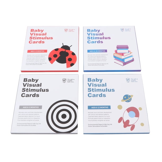 Carte Flash Bébé à Contraste élevé, stimulation visuelle pour nouveau-né 3-6 mois, noir et blanc, jouet sensoriel pour développement - Puériculture & Eveil bébé