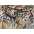 thumbnail image 2 of Kandinsky, Wassily 18x14 Gold Ornate Wood Framed with Double Matting Museum Art Print Titled - Composition V, 1911, 2 of 4