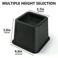 thumbnail image 2 of Bed Risers Set of 8,3 Inch Heavy Duty,Furniture Risers for Sofas Oversized, Couch Risers with Non-Slip Pad Supports Up to 3,000 Lbs for Bed, Desk, Chair (Black), 2 of 8