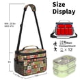 thumbnail image 6 of Lunch Box Pioneer Flower Floral Print Pattern Insulated Lunch Bag for Women Men,Medium Leakproof Lunchbox Cooler Bag Adjustable Strap,10 X 6.7 X 8 Inches, 6 of 6