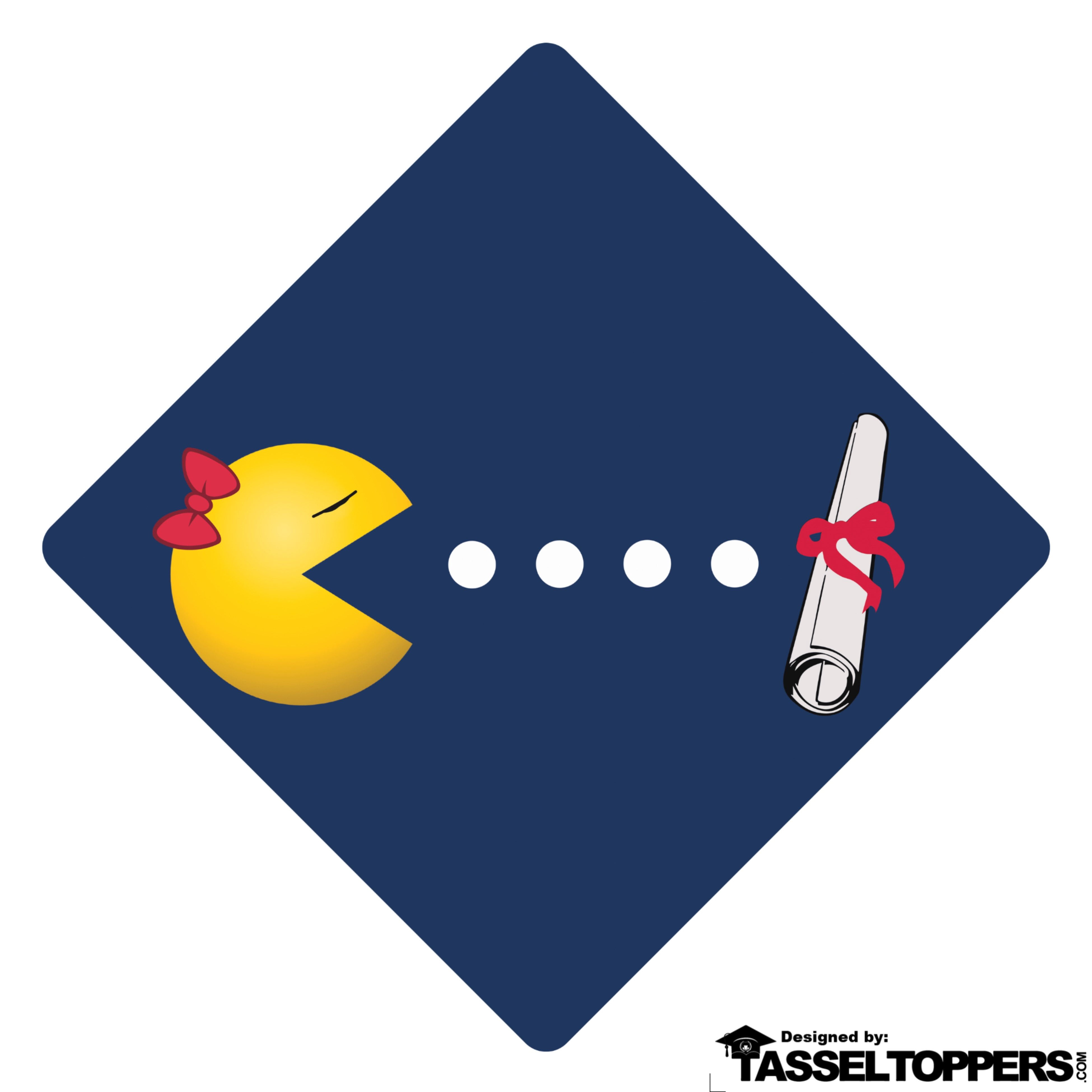 Pac Man - Ms. Grad Cap Tassel Topper