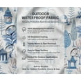 thumbnail image 5 of Soimoi 56 Inch Wide Waterproof Taffeta Fabric by The Yard | Blue Tree Theme | Outdoor Use for Furniture Covers, Umbrellas, Patio Decor & More, 5 of 7