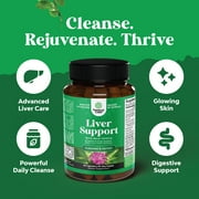 Natures Craft Liver Cleanse Detox & Repair with Milk Thistle Supplement, Lemon, 60 Gummies