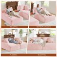 thumbnail image 6 of Muumblus Oversized Double Chaise Lounge Chair, Modern Indoor Boneless Cloud Sofa, Plush Corduroy Upholstered Modural Sectional Sleeper Couch for Living Room Apartment, Pink, 6 of 9