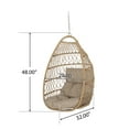 thumbnail image 2 of GDF Studio Coloma Outdoor Wicker Hanging Basket Chair with Cushions, Light Brown, Tan, 2 of 8