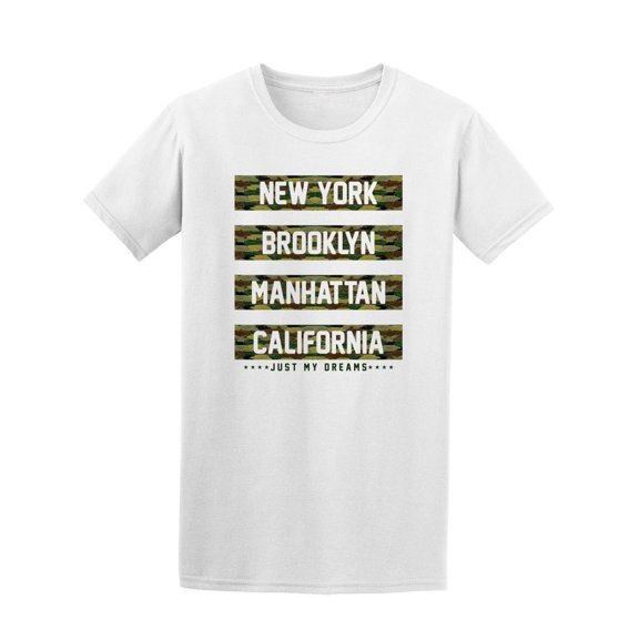 Camouflage New York Brooklyn Tee Men's -Image by Shutterstock