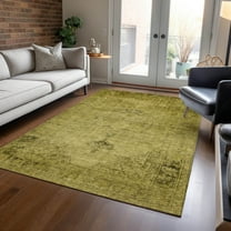Addison Rugs Chantille Indoor/Outdoor Traditional Oriental Gold Washable Rectangle Rug, 8' x 10'