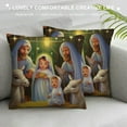 thumbnail image 3 of GOSMITH  Holiday Christmas Nativity Throw Pillow Covers Starry Night Holy Manger Scene Cow Sheep Donkey Cushion Case for Couch, Bed Or Sofa Pillows Case, 3 of 5