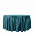 thumbnail image 3 of Balsa Circle 120" Teal Round Premium Velvet Tablecloth Event Catering Linens Banquet, 3 of 8