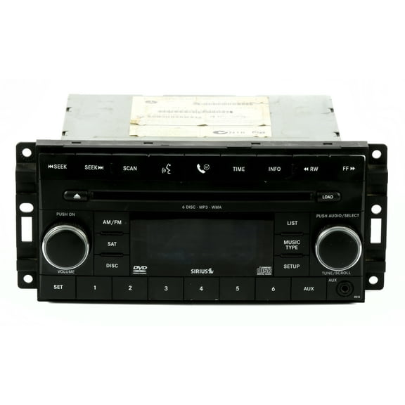 Restored 2007-2011 Chrysler Sebring AM FM Radio 6 Disc DVD CD w Satellite 05064922AG REQ (Refurbished)