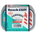 thumbnail image 2 of (2 pack) Beach Cliff Wild Caught Sardines in Soybean Oil, Gluten Free, 14g Protein Per Serving, Shelf Stable Tin Can, 3.75 oz (Pack of 3), 2 of 9