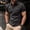 Black, variant on Boyscolos Men’s Contrast Trim Shirt Short Sleeve Breathable Top Stretch Lightweight Casual Golf Work Summer Shirts 3 Buttons Saffron M