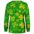 thumbnail image 5 of Diufon Sweatshirts à Col Rond pour Femmes pour la Saint-Patrick Décontracté Basique Trèfle Manches Longues, 5 of 5