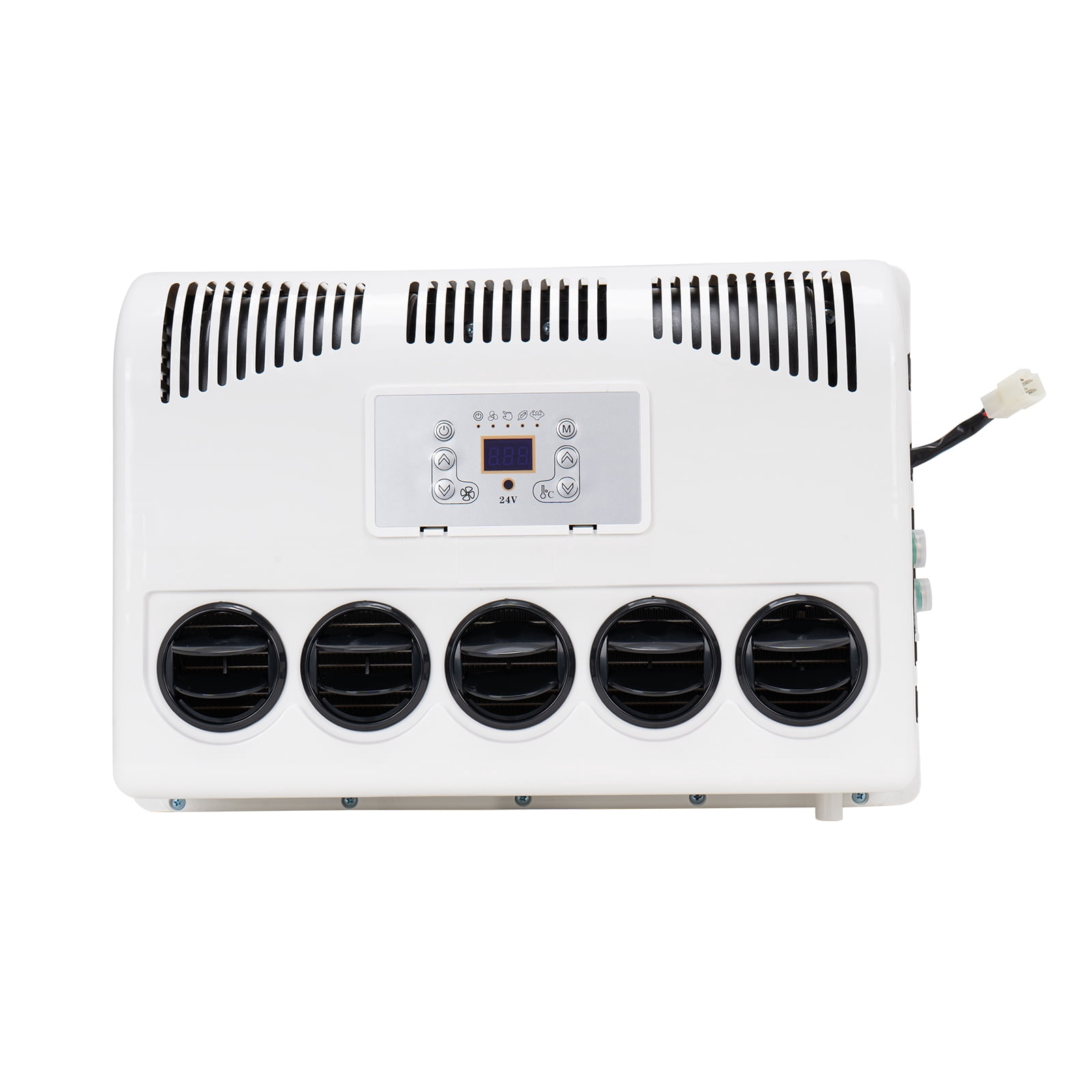 24V 8000 BTU Electric Truck Air Conditioner Kit, Split Parking AC for Semi-Truck, Crane, Van, Agricultural Vehicle
