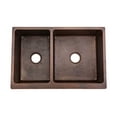 thumbnail image 3 of Premier Copper Products Ka40db33229 33" Copper Hammered Kitchen Apron 40/60 Doub - Bronze, 3 of 3