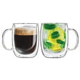 thumbnail image 1 of JS Gourmet - Ensemble de 2 Tasses en Verre à Double Paroi, Capacité de 250 ml, 1 of 3