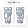 thumbnail image 3 of KLL Happy Snowmen Snowfall Print 40oz Stainless Steel Insulated Car Cup with Spillproof Lid - Keep Your Drink Hot or Cold on the Go-Without Straw, 3 of 8