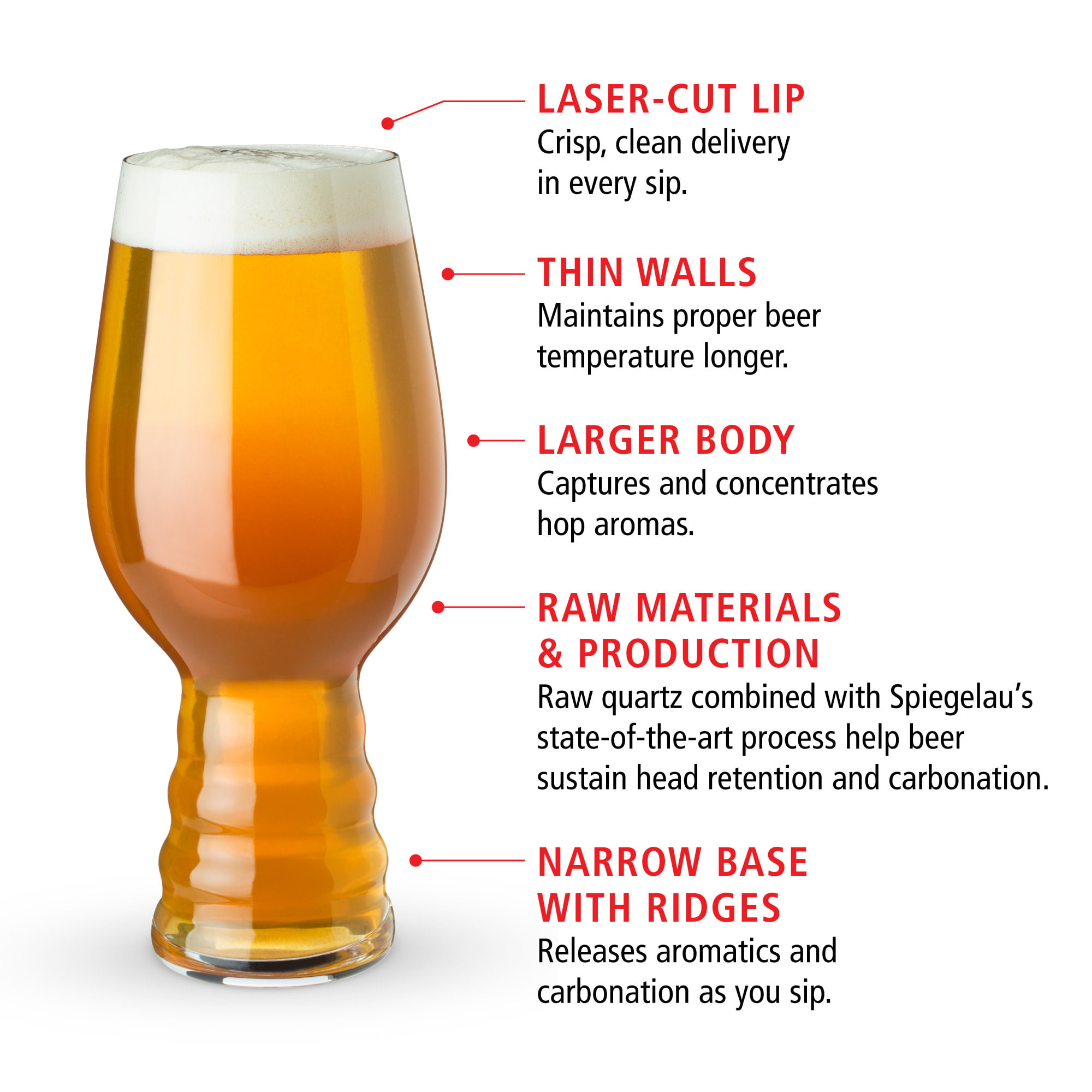 Best Glass For IPA, Proper Beer Glassware, 17oz