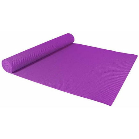 Sivan Health and Fitness Yoga and Pilates Mat with Non-Skid Ridges, Purple