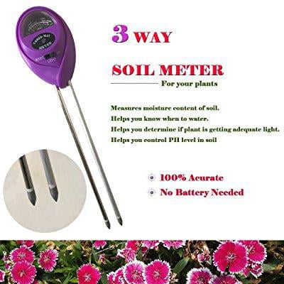 minilop 3-in-1 soil tester kits, moisture soil meter sensor, sunlight ph and acidity tester for lawn garden plant farm indoor and outdoor (no battery needed) (Best Indoor Plants No Sunlight)