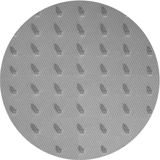 Ahgly Company Tapis d'Intérieur Lavables en Machine, Ronds Transitionnels Gris Nuage Gris, Ronds de 7'