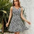 thumbnail image 7 of Trendy Black And White Leopard Print Dress Summer Street Style Dresses Female Sleeveless Printed Sundress, 7 of 7