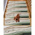 thumbnail image 2 of Stair Treads for Wooden Steps, Sage Green Ombre Peel and Stick Stair Treads with Reusable Adhesive, Modern Abstract Geometric Art Non Slip Indoor Stairs Runner Rugs Mats for Elders Dogs 8"x30" 15PCS, 2 of 7