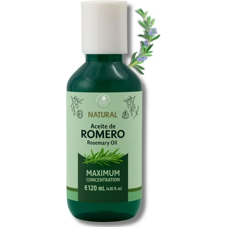 Premium Natural Rosemary Oil–4.05 floz (120 ml) Essential Oil for Hair Growth, Skin Care,Aromatherapy & DIY Use Nourishes Scalp, Strengthens Hair, Softens Skin–Aceite de Romero Piel, Cabello y Jabón
