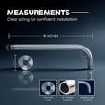 thumbnail image 2 of 12 Inch Shower Arm 90 Degree Stainless Steel Rain Shower Head Extension Arm with Flange, Chrome Finish, 2 of 4