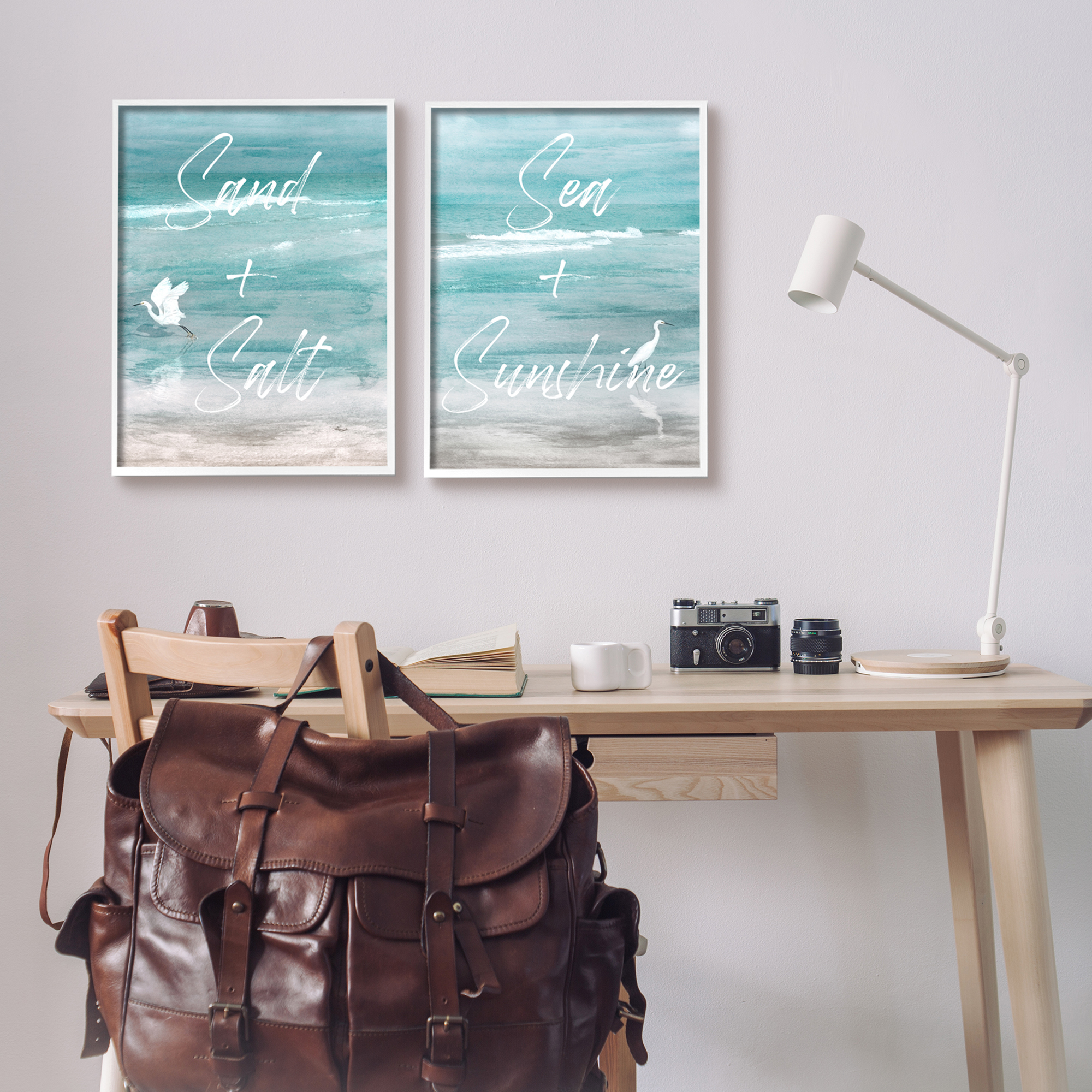 Stupell Industries Coastal Beach Phrases Animals & Insects Painting White Framed Art Print Wall Art, 16 x 20