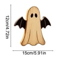 thumbnail image 2 of Vintage Distressed Wooden Ghost Tabletop Signs,4 Styles Standing Ghost Wood Cutout Ornaments,Farmhouse Halloween Tiered Tray Home Decor, 2 of 4