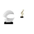 thumbnail image 1 of Escultura de olas,Escultura de ola Regalo moderno Oficina,Adorno de estatua abstracta artesanal para centro de mesa,Figura de escritorio,Escultura de nota musical para, 1 of 8