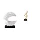 thumbnail image 1 of Escultura de olas,Escultura de ola Regalo moderno Oficina,Adorno de estatua abstracta artesanal para centro de mesa,Figura de escritorio,Escultura de nota musical para, 1 of 8