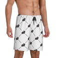 thumbnail image 2 of Fuzoiu Black Rabbit Print Pajama Shorts for Men, Men's Pajama Bottoms,Mens Lounge Sleepwear,Pajama Pants with Pocket-X-Large, 2 of 6