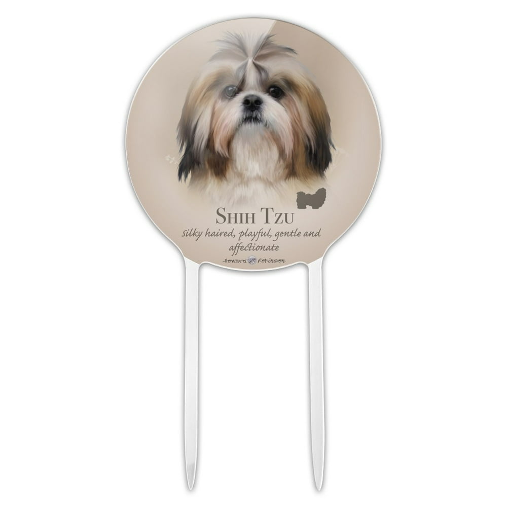 Acrylic Shih Tzu Dog Breed Cake Topper Party Decoration for Wedding