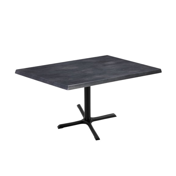 Holland 30" Black X-Style Base Rectangle Table in 48" Black Top