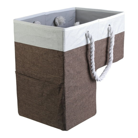 ROZYARD Stair Basket for Stairs Foldable Staircase Basket with Cotton Rope Handles Stair Baskets for Carpeted and Wood Stairs