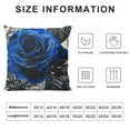thumbnail image 5 of GOSMITH Flower Throw Pillow Covers Black Blue Rose Decorative Square Pillowcases for Sofa Bedroom Living Room Decor Gift White, 5 of 5