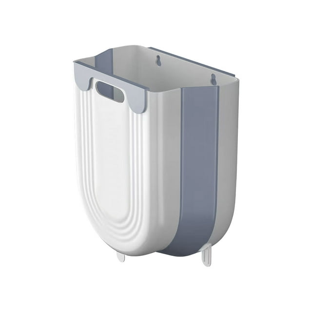 Cubo de basura plegable de pared para el hogar, cubo de basura plegable para cocina, cubo de basura colgante de plástico telescópico, cubo de almacenamiento