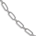 thumbnail image 1 of 925 Sterling Silver Rhodium-Plated CZ Brilliant Embers Polished Chain Bracelet; for Adults and Teens; for Women and Men, 1 of 3