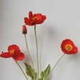 thumbnail image 4 of 6 paquetes de flores artificiales de amapola roja, flores artificiales de ranúnculo, tallos de flores artificiales para bodas, fiestas, decoración de interiores, 4 of 4